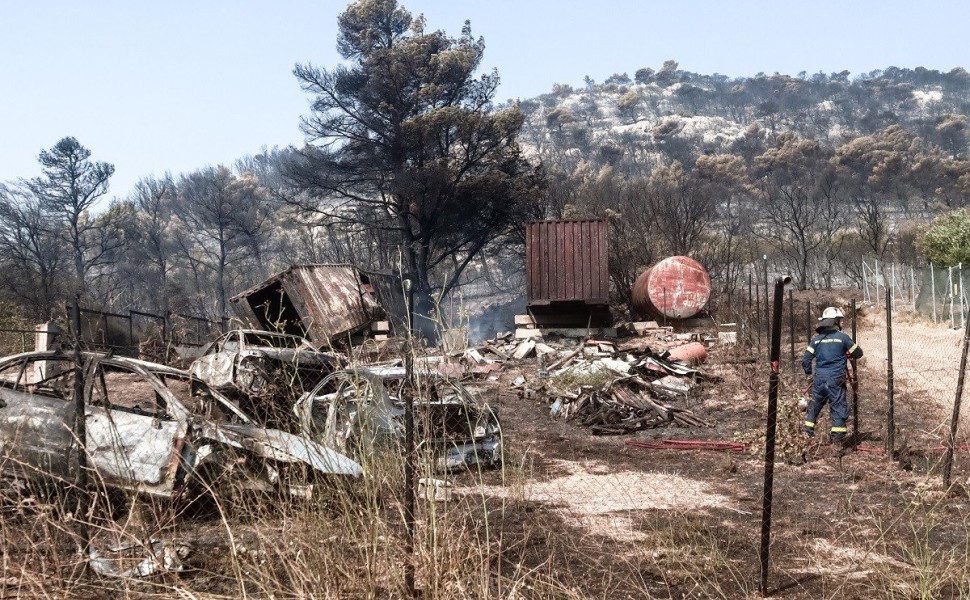 Πυρκαγιά στη Πάρνηθα. 3η Μέρα. Περιοχή Αγία Παρασκευή. Πέμπτη 24 Αυγούστου 2023  (ΚΩΣΤΑΣ ΤΖΟΥΜΑΣ / EUROKINISSI)