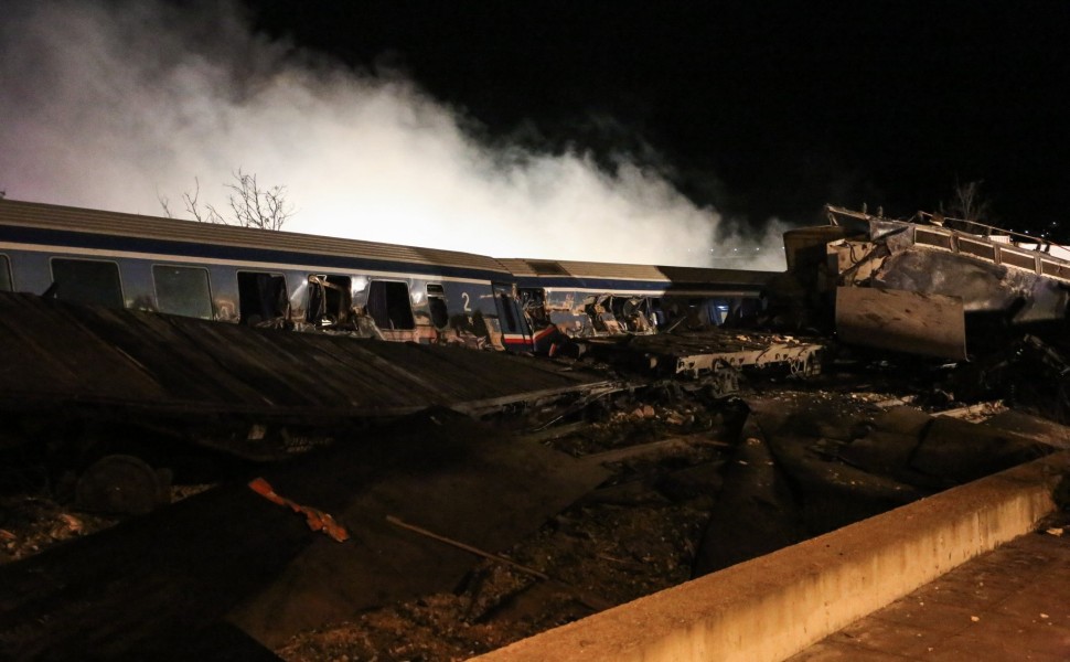 Φωτογραφία αρχείου από το πολύνεκρο δυστύχημα στα Τέμπη/Eurokinisssi