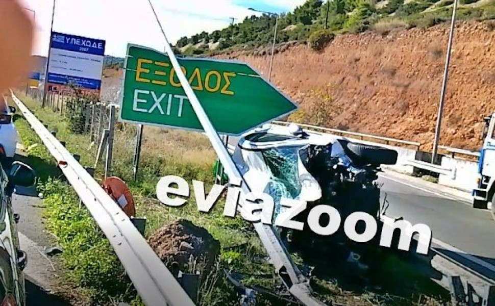 Τροχαίο στη Χαλκίδα/φωτό eviazoom