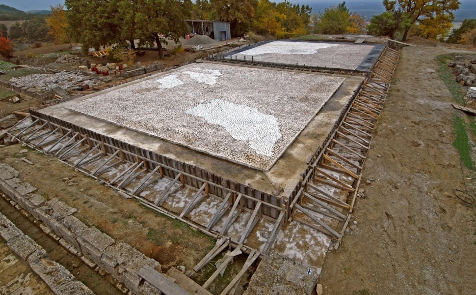 Εικόνα από το ανάκτορο των Αιγών στη Βεργίνα (φωτο: Eurokinissi)