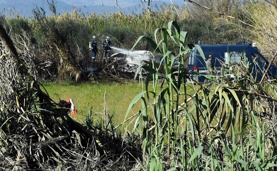 Εικόνα από το σημείο της συντριβής (φωτο: Eurokinissi)