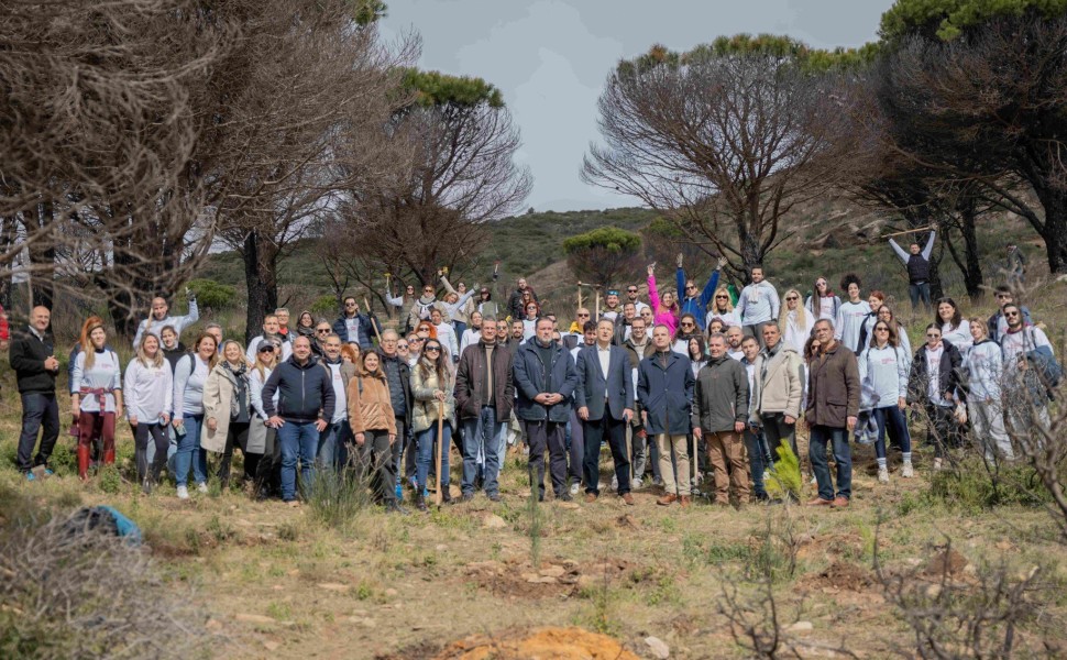 150 άνθρωποι της Παπαστράτος φύτευσαν τα πρώτα 800 δέντρα στην έναρξη της Β΄φάσης του µεγάλου Προγράµµατος Αναδάσωσης