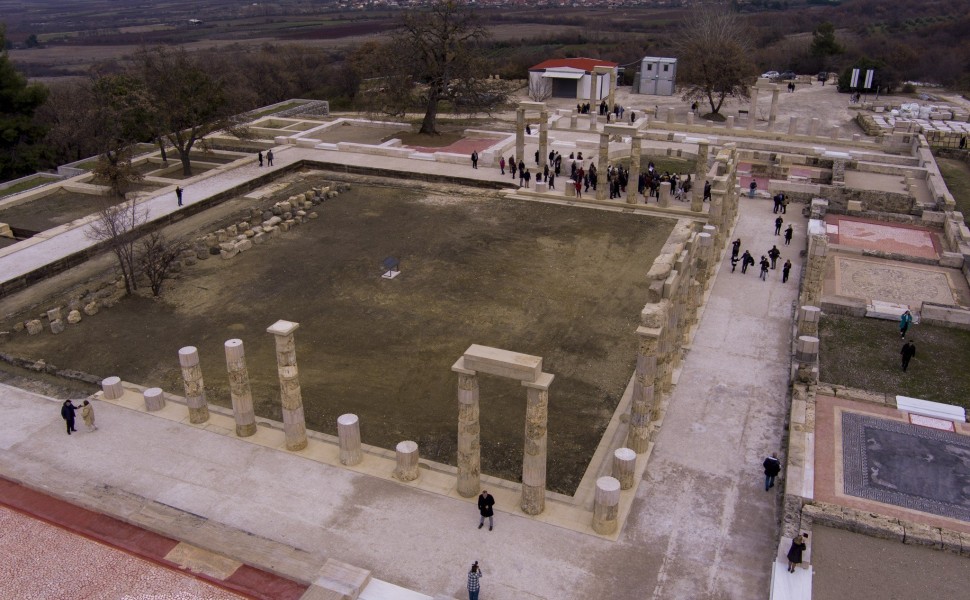 Το αναστηλωμένο ανάκτορο του Φιλίππου Β’ στις Αιγές / Φωτ.: Eurokinissi