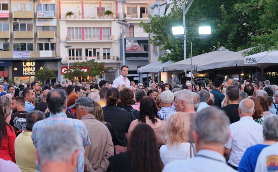 Ο Στέφανος Κασσελάκης βρέθηκε στην Καλαμάτα / Eurokinissi