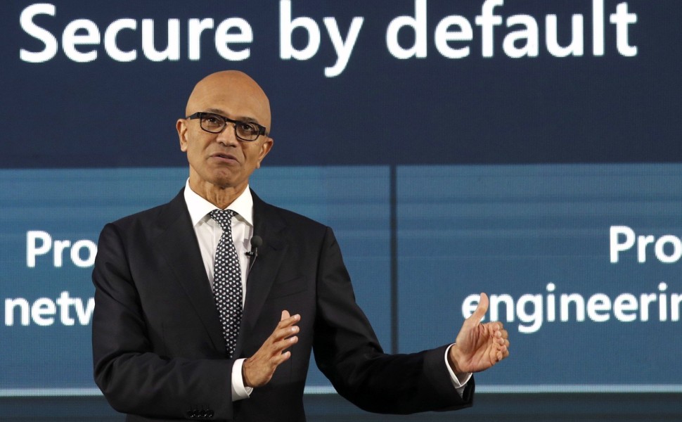 O CEO της Microsoft, Satya Nadella. RUNGROJ YONGRIT/EPA/ΑΠΕ-ΜΠΕ