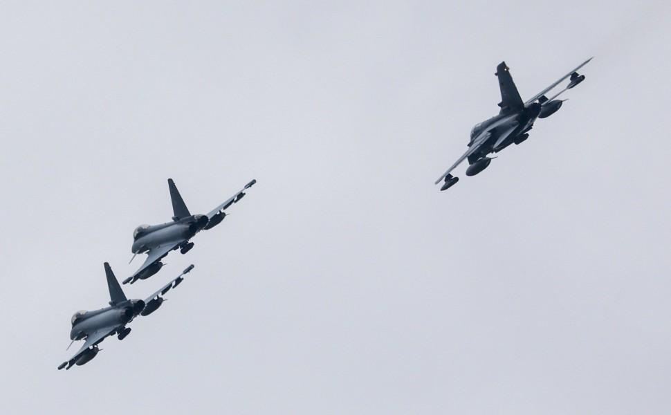 Αεροσκάφη Eurofighter. Φωτό: CHRISTOPHER NEUNDORF/EPA/ΑΠΕ-ΜΠΕ