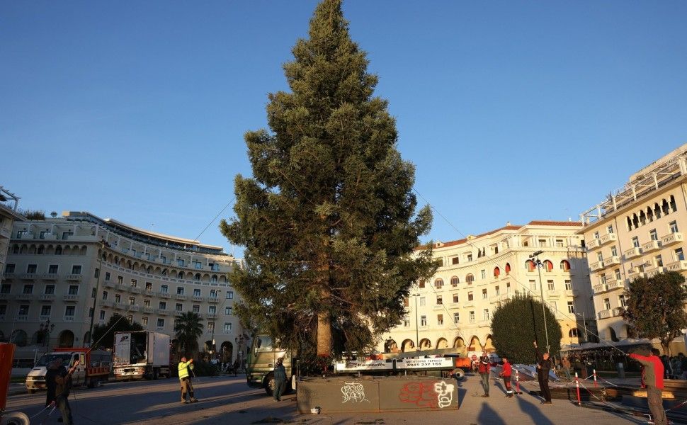 Χριστουγεννιάτικο έλατο στην πλατεία Αριστοτέλους στη Θεσσαλονίκη / φωτ. αρχείου ΙΝΤΙΜΕ